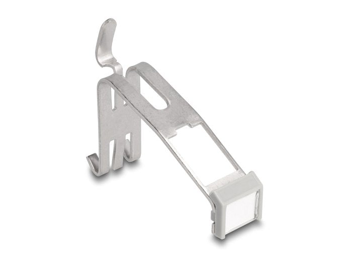 Delock 66477 Soporte Keystone Con Campo De Etiquetado 1 Puerto Para Carril Din Metálico