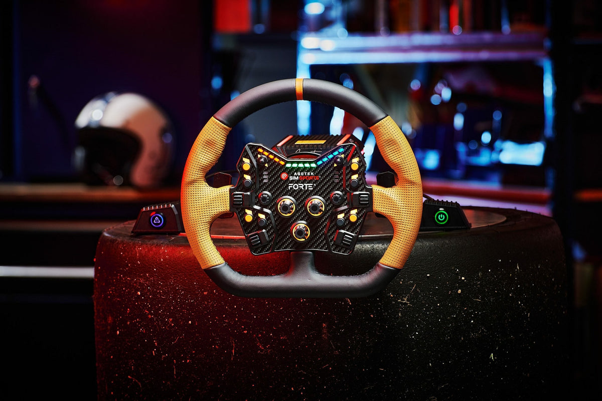 Asetek Simsports Gt Rim - Closed D, Leder - Orange