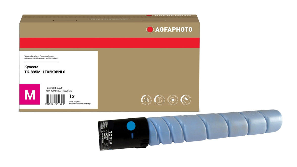 EAN 4250164841551 - AgfaPhoto APTK895ME cartucho de tóner 1 pieza(s) Compatible Magenta imagen 1