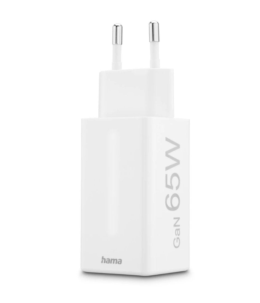 Hama Ladowarka Sieciowa Mini Gan 65w Pd/Qc 2x Usb-C, 1x Usb-A Biala
