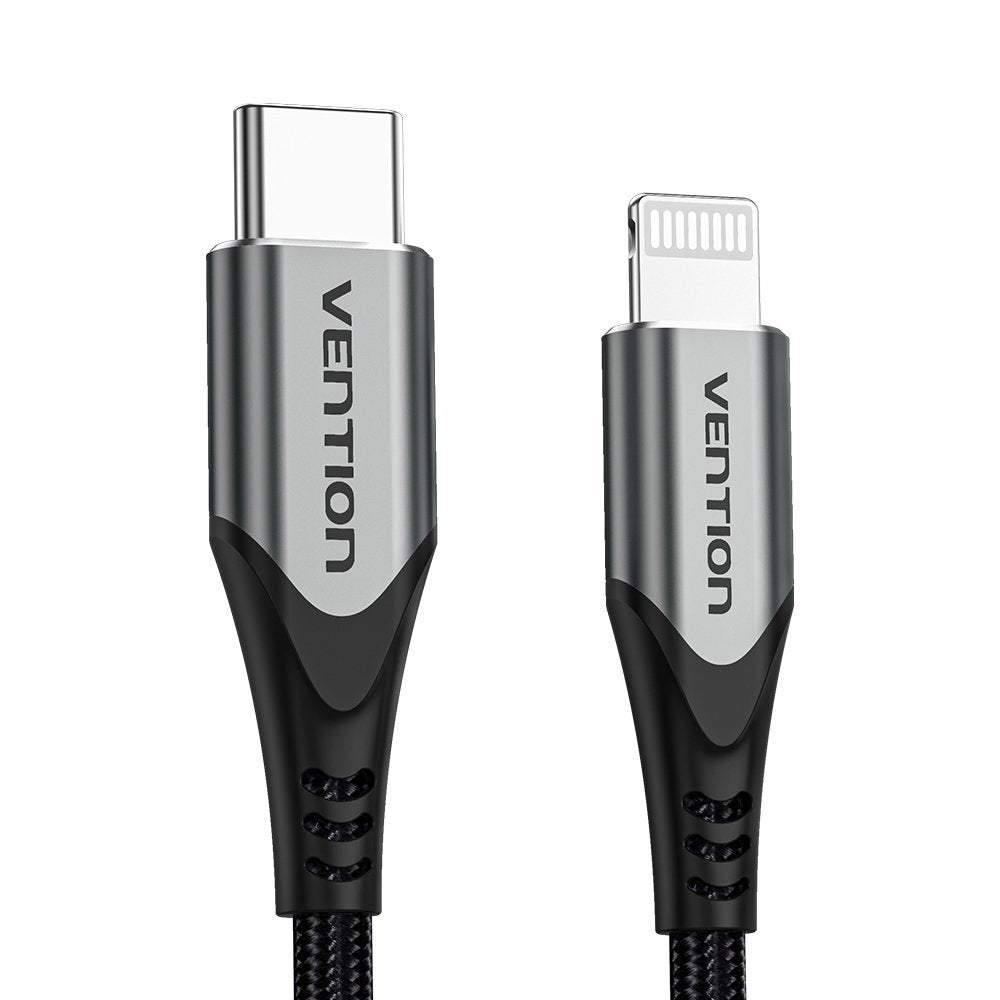 Cable Usb 2.0 Tipo-C Lightning Vention Tachf Usb Tipo-C Macho Lightning Macho 1m Gris