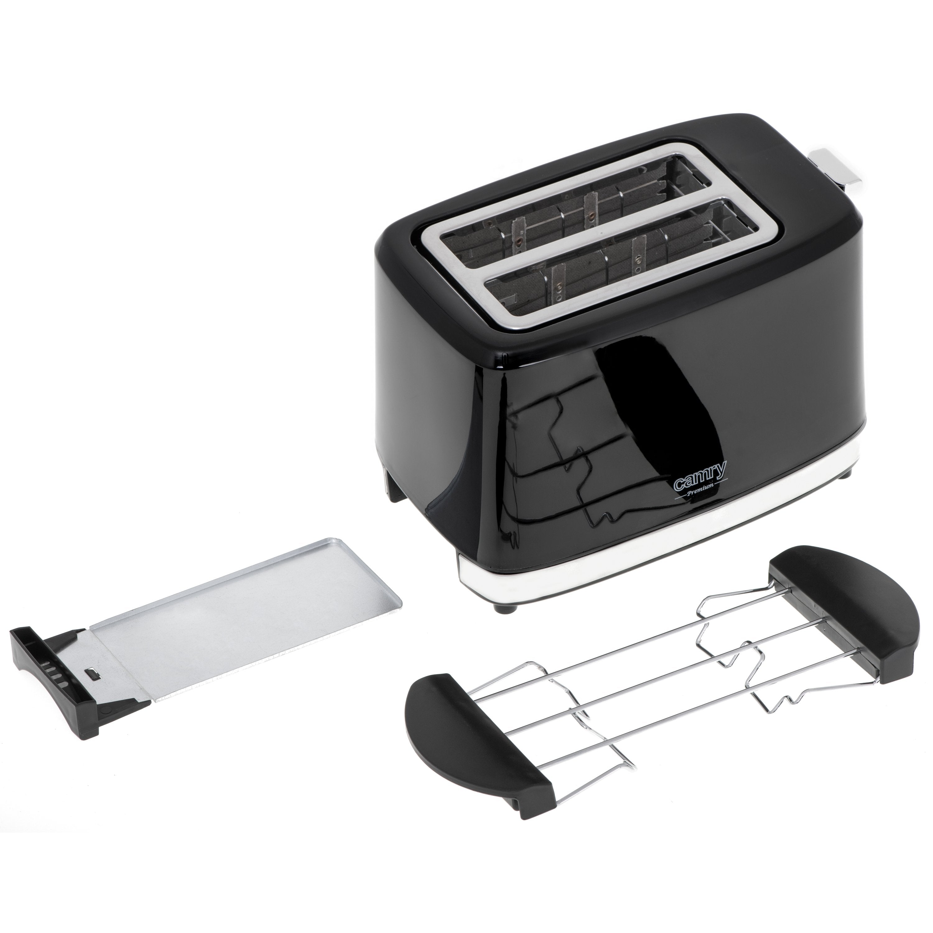 EAN 5903887800150 - Camry Premium CR 3218 tostadora 6 2 rebanada(s) 900 W Negro, Plata imagen 6
