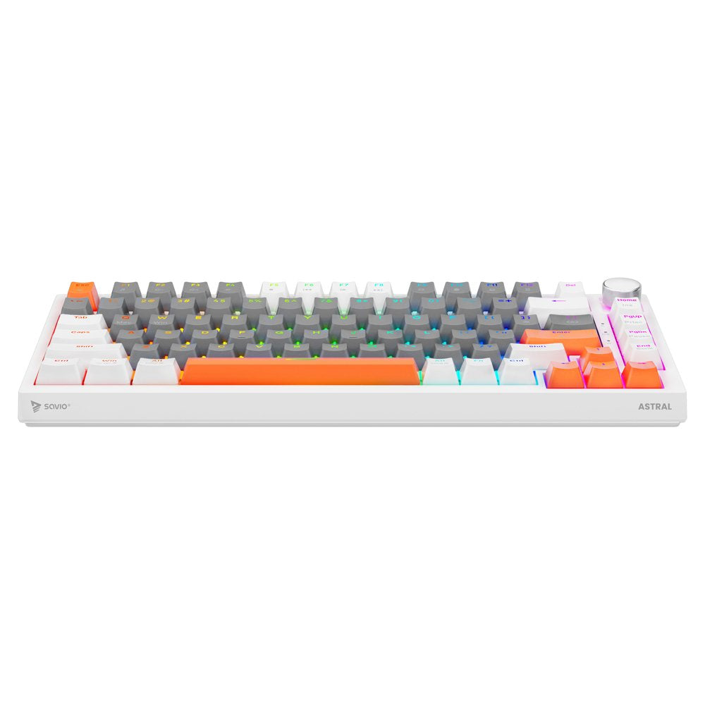 Savio Astral White Jade 3 Colours Teclado Juego Usb Qwerty Internacional De Ee.Uu.