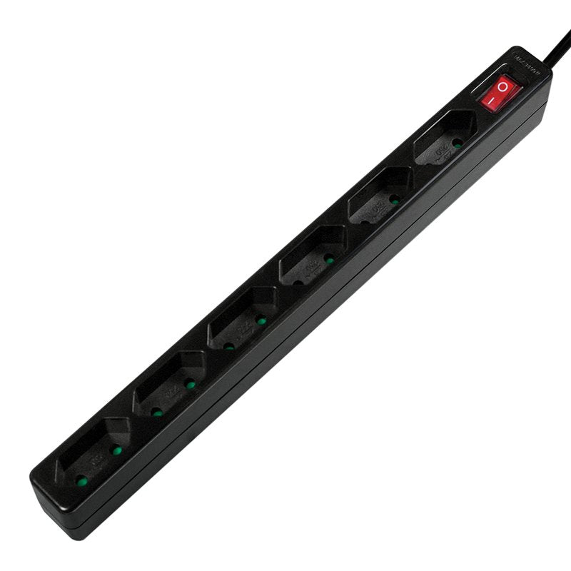 Regleta Logilink Lps232b Base Múltiple 1,5 M 6 Salidas Ac Interior Negro