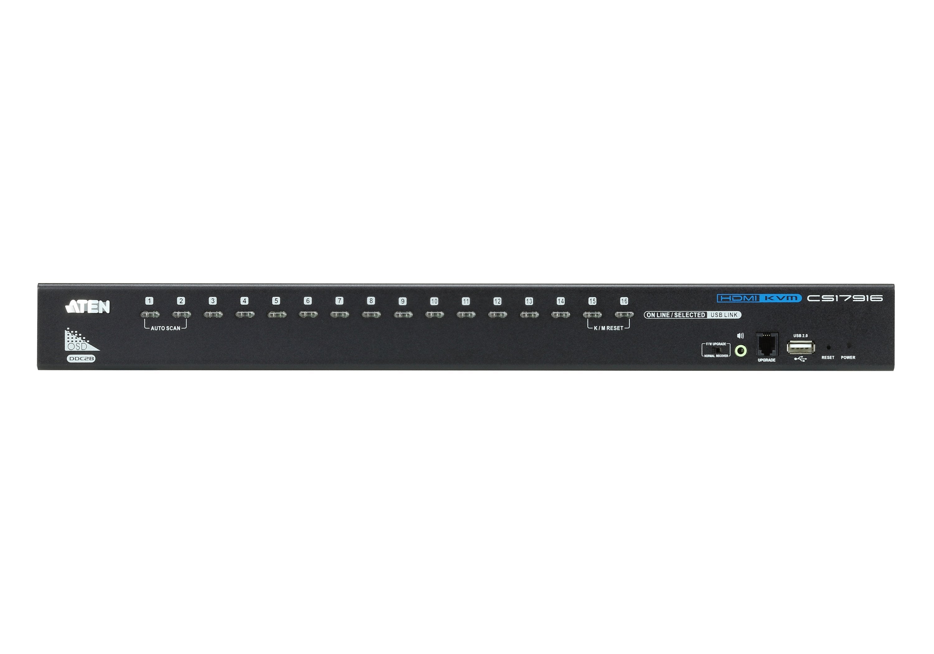 Switch Kvmp, Aten, 16 Puertos, Cs17916, Hdmi, Usb 2.0, Audio