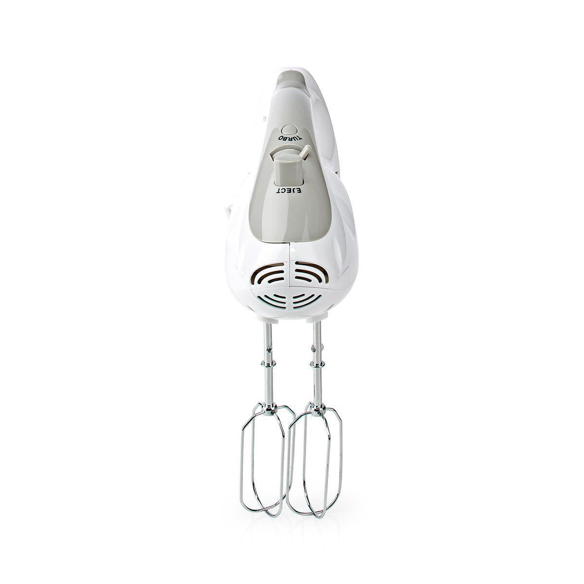 Nedis Batidora Mezcladora Bol Giratorio 2lt  200 W  5 Ajustes Velocidad Funcion Turbo Blanco/Gris