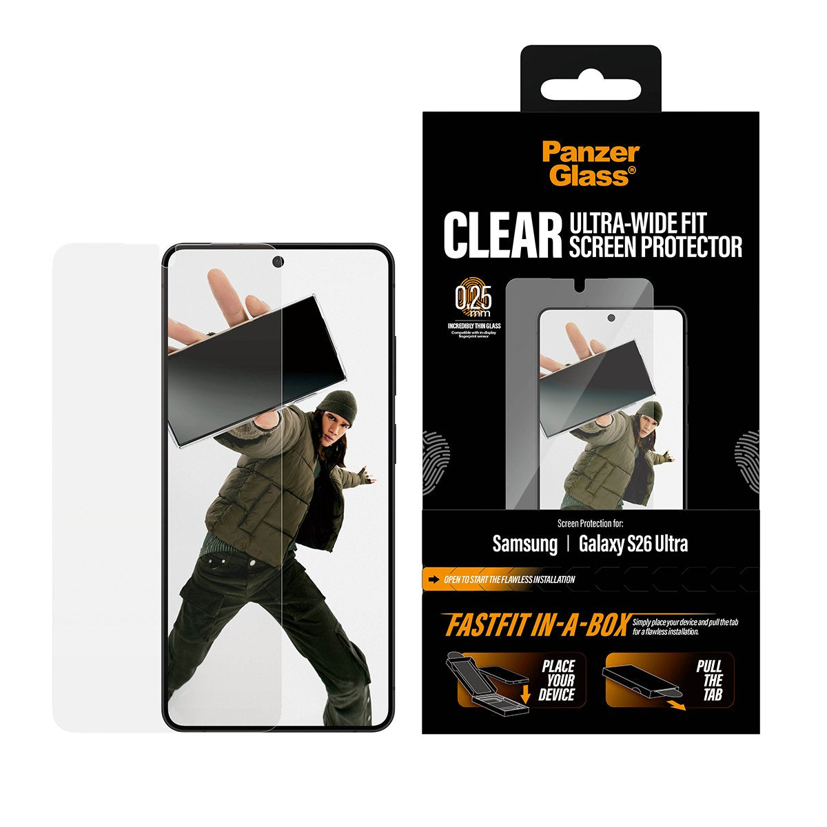 EAN 5715685033872 - PanzerGlass ® Screen Protector Samsung Galaxy S26 Ultra | Ultra-Wide Fit w. FASTFIT IN-A-BOX Protector de imagen 2