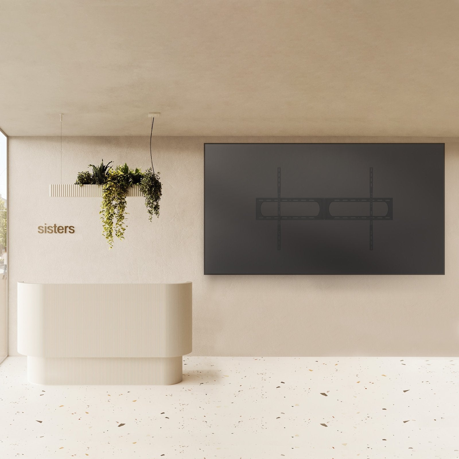 Soporte Fijo Tooq De Pared Pantallas 37"-140" Negro