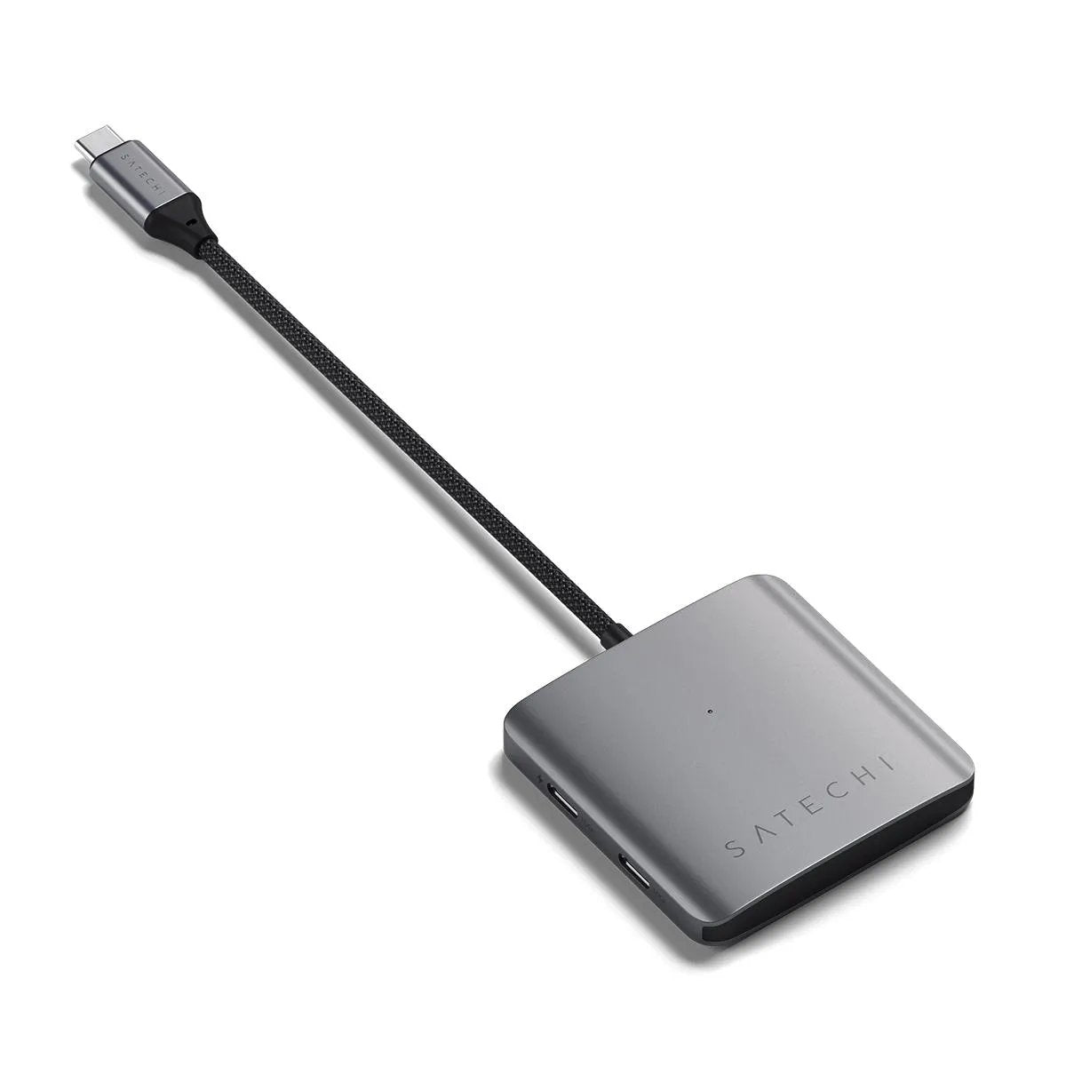 Satechi 4 Port Usb-C Hub Pd - Aluminiowy Hub Usb-C (4x Usb-C 10gbps, W Tym 1x 100w Pd) (Gris)