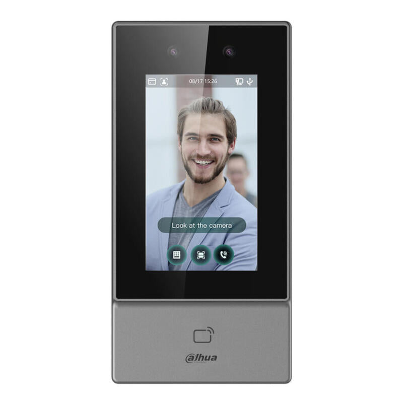 Dahua Asi6213s-Pw-V1 Lector Autónomo Lcd 4.3" Táctil De Reconocimiento Facial+Pin+Tarjeta+Qr Wifi 2.4ghz Ip65