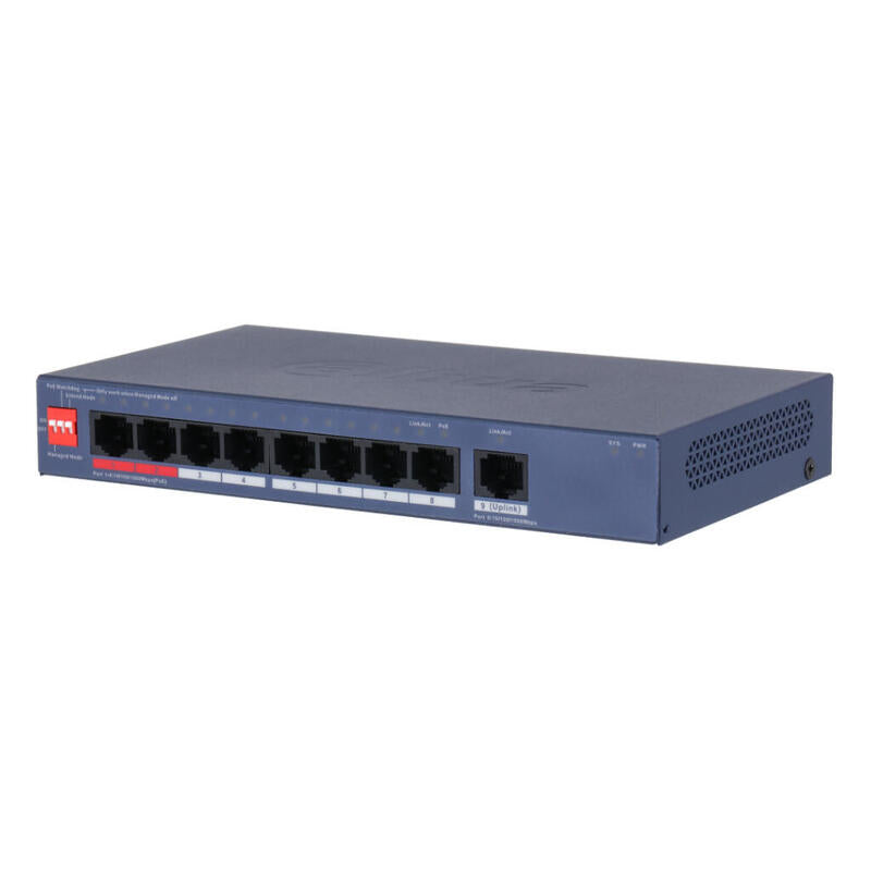 Dahua Cs4009-8gt-110 Switch Poe 8 Puertos Gigabit + 1rj45 Uplink Gigabit 110w Gestionable En Cloud Layer2