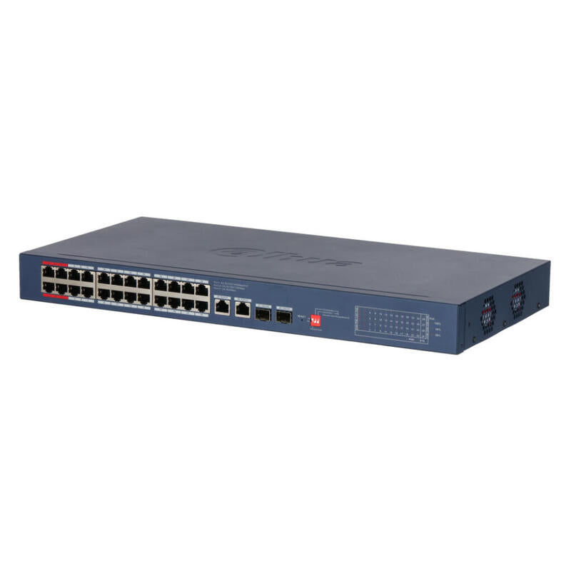 Dahua Cs4228-24gt-375-V2 Switch Poe 24 Puertos Gigabit + 2 Uplink Gigabit Rj45 + 2sfp Gigabit 375w Gestionable En Cloud Layer2