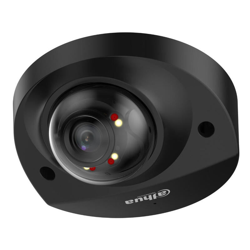 Dahua Ipc-Hdbw2449f-As-Il-0280b-B Domo Ip H265 4m Full Color Wdr Iluminación Dual Led30m/Ir30m 2.8mm Ik10 Ip67 Poe Mic Audio E/S Ai. Color Negro