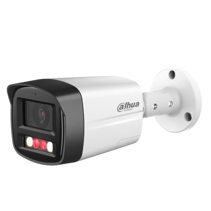 Dahua Ipc-Hfw2449tl-S-Pv-0280b Tubular Ip 4m H265 Full Color Wdr Iluminación Dual Led30m/Ir30m 2.8mm Ip67 Poe Mic/Altavoz Ai