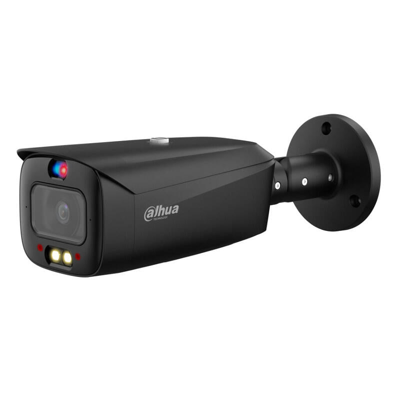 Dahua Ipc-Hfw3449t1-As-Pv-0280b-S4-B Tubular Ip Tioc 2.0 H265 4m Wdr Ivs Smd Iluminación Dual Led30m/Ir30m 2.8mm Ip67 Poe Mic Audio E/S Ai. Color Negro