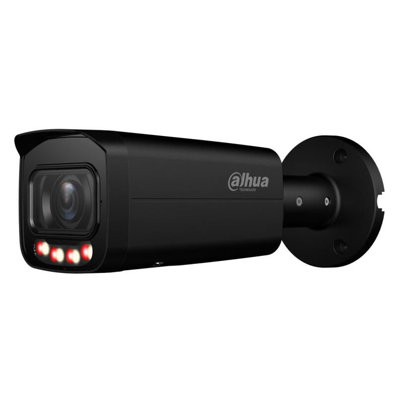 Dahua Ipc-Hfw3649t-Zs-Il-B Tubular Ip 6m H265 Full Color Wdr Iluminación Dual Led60m/Ir60m 2.7-13.5mm Ip67 Poe Mic Ai. Color Negro