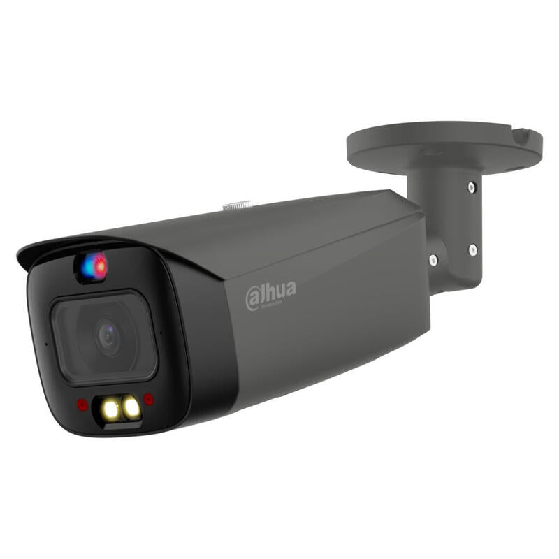 Dahua Ipc-Hfw3849t1-As-Pv-0280b-S5-Dg Tubular Ip Tioc 3.0 H265 8m Wdr Iluminación Dual Led30m/Ir30m 2.8mm Ip67 Poe Audio Mic/Altavoz E/S Ai. Color Gris