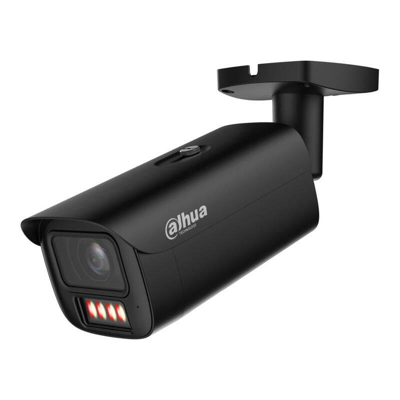 Dahua Ipc-Hfw5459e1-Ze-Il-B Tubular Ip H265 4m Wdr140db Iluminación Dual Led60m/Ir60m 2.7-12vfm Ik10 Ip67 Epoe Sd Audio Mic E/S Ai. Color Negro