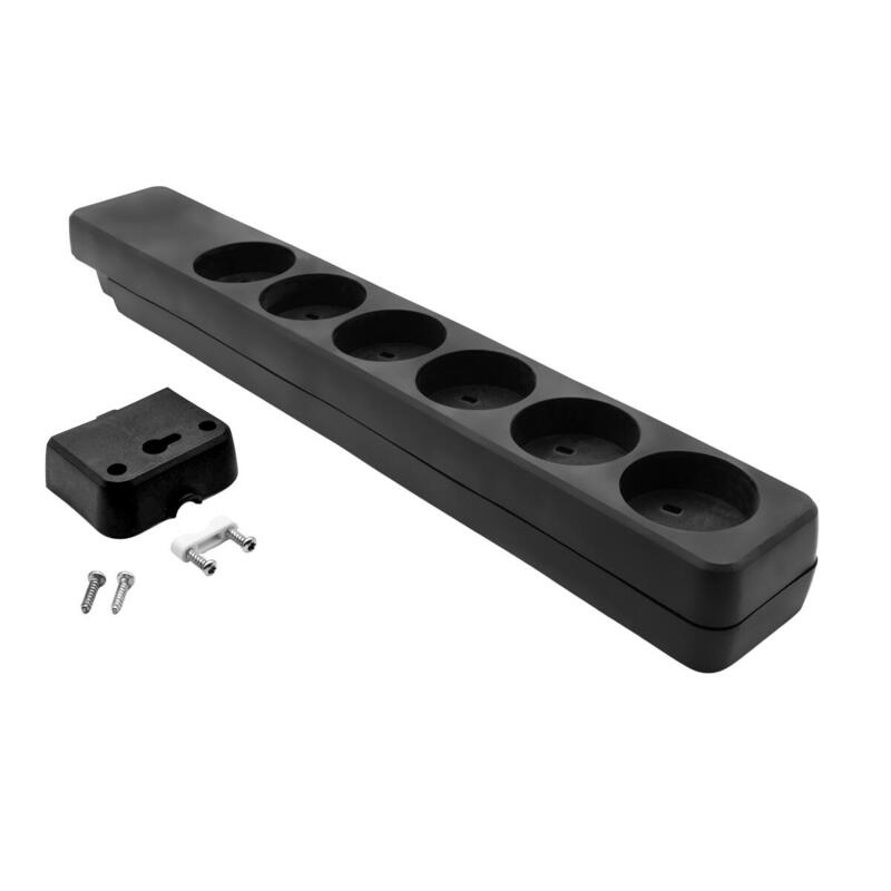Danish Edb Power Strip 6-Way  Black