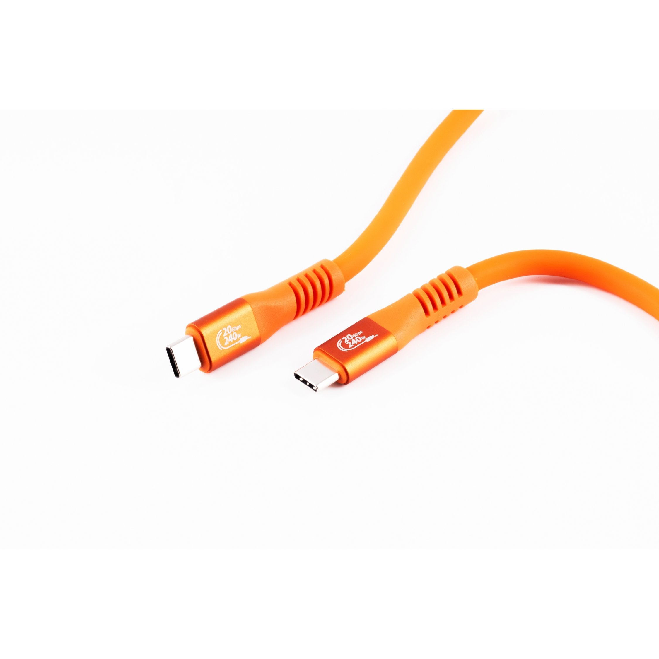 Shiverpeaks Usb-C Cable De Carga 3.2, 240w, Orange, 2m