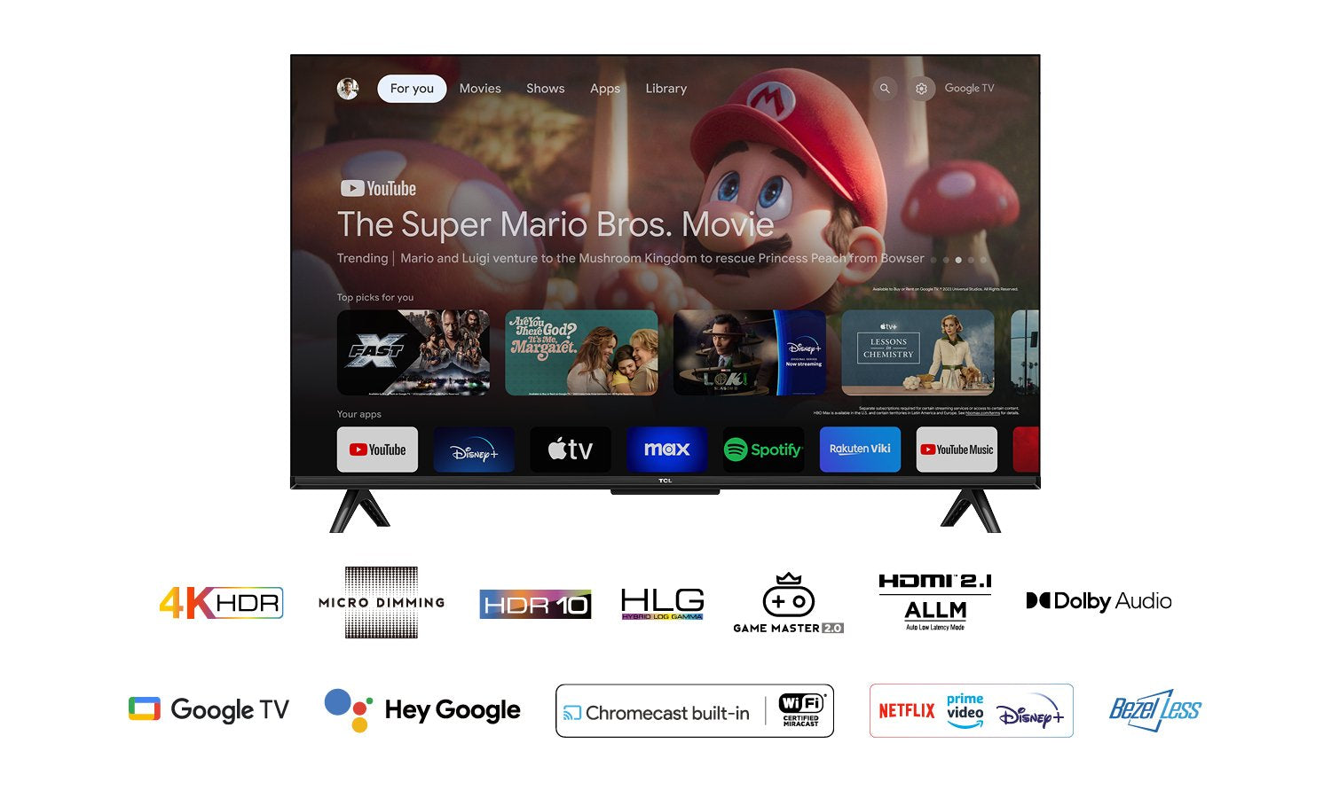 Tv Set Lcd 43" 4k/43p655 Tcl