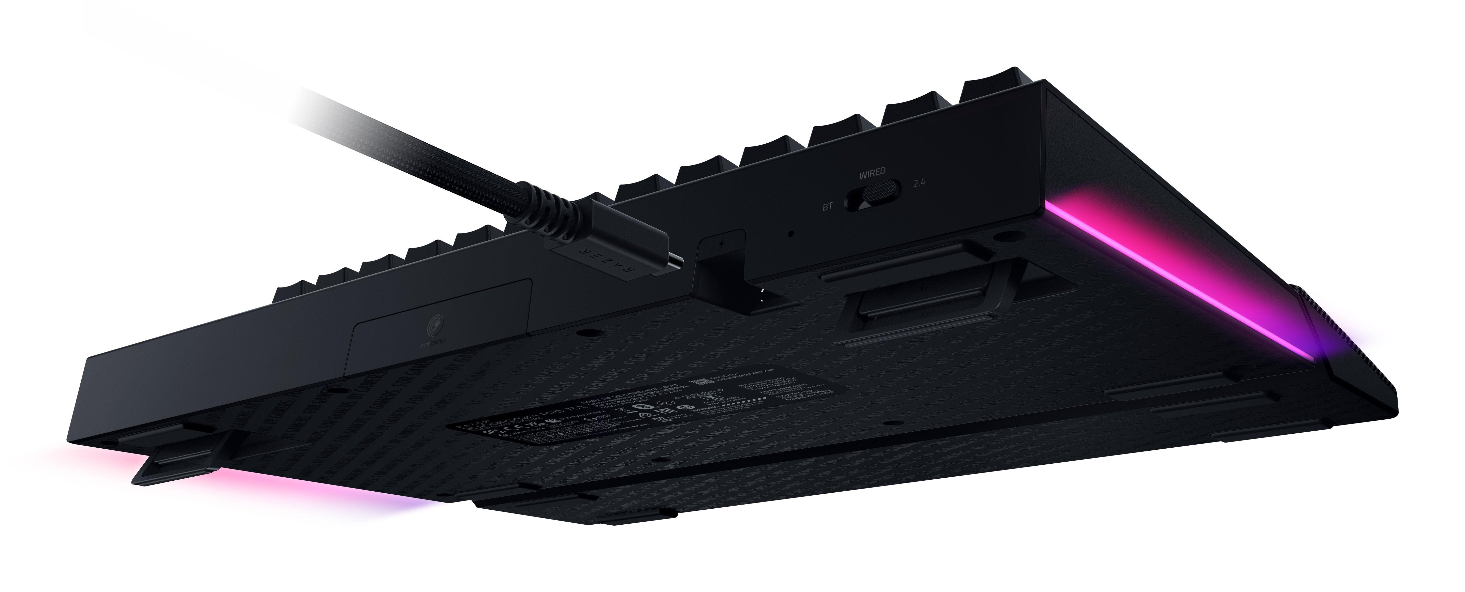 Razer Blackwidow V4 Pro 75% Mechanical Gaming Keyboard, Us Layout, Wireless, Black