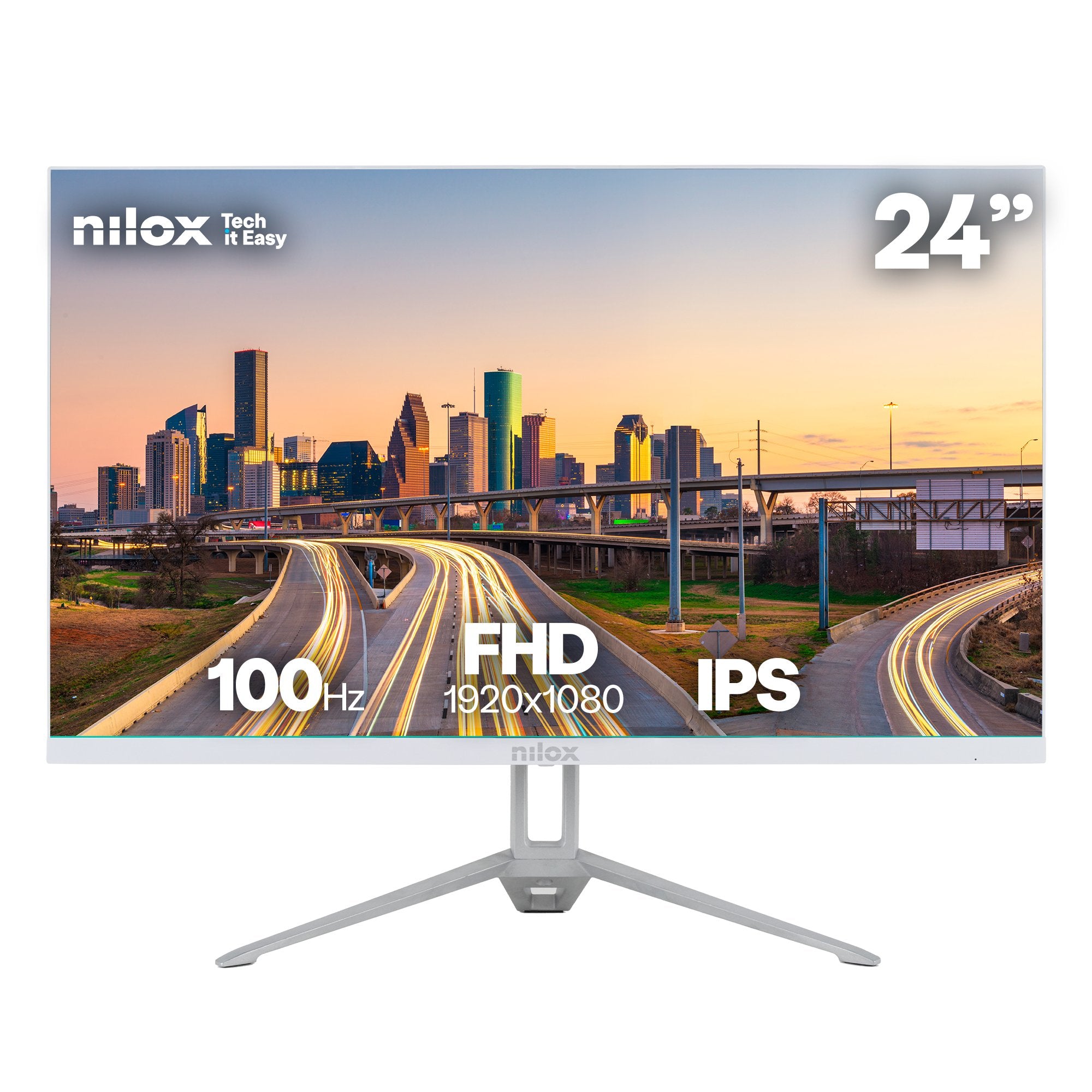 EAN 8431775036413 - Nilox NXM24FHD100W pantalla para PC 60,5 cm (23.8") 1920 x 1080 Pixeles Full HD LED Blanco imagen 1