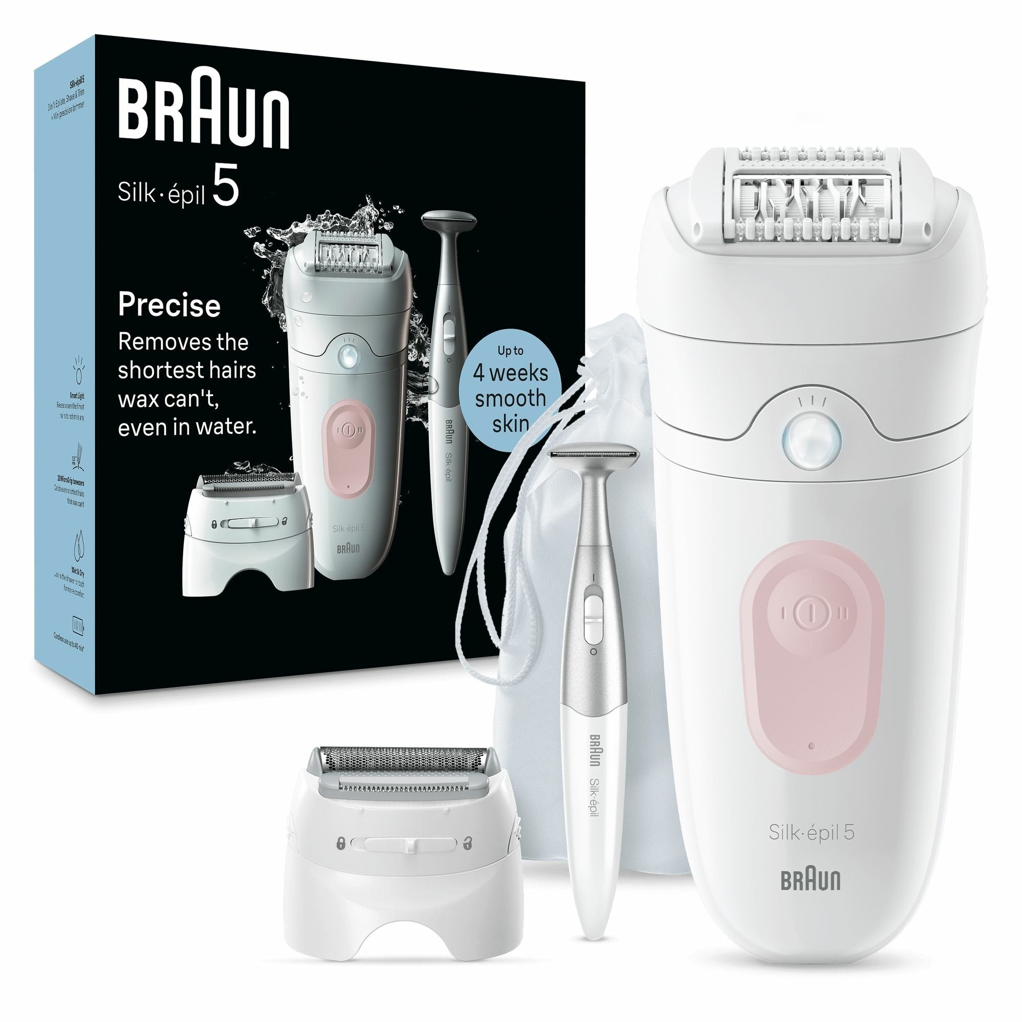 EAN 7500435225007 - Braun Silk-épil 5 5-230 28 pinzas Rosa, Blanco imagen 1