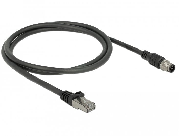 Delock Cable Rj45 Stecker Zu M12 Stecker A-Kodiert 8 Pin Cat.5e Sftp 1 M