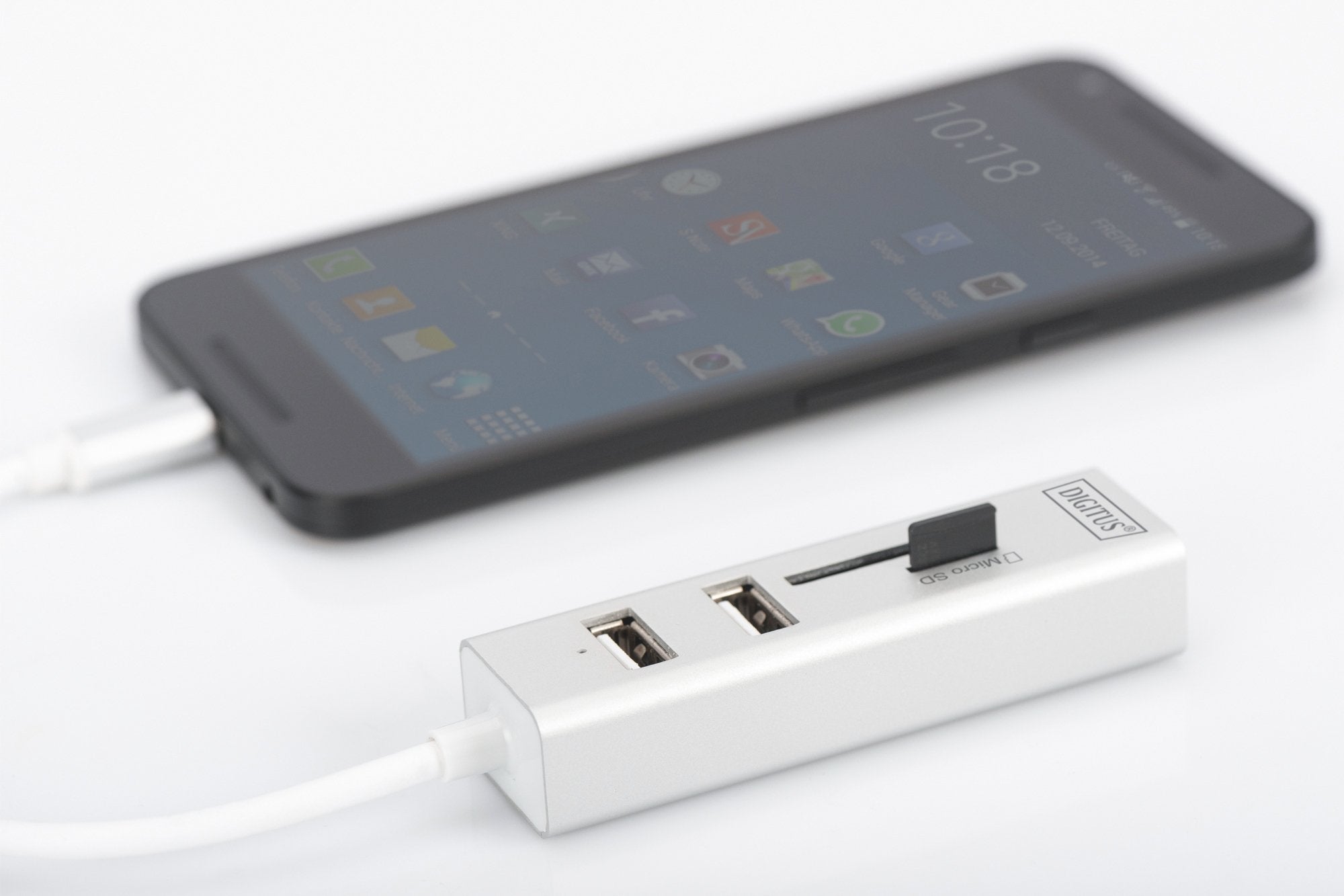 Lector De Tarjetas Externo Digitus Da-70243 Blanco Usb 2.0