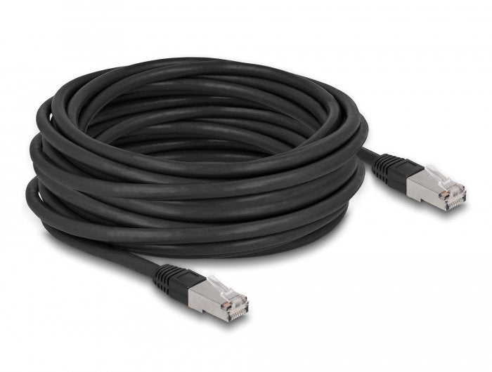 Delock Rj45 Netzwerkcable Cat.6a S Ftp Pe Outdoor 10 M Schwarz
