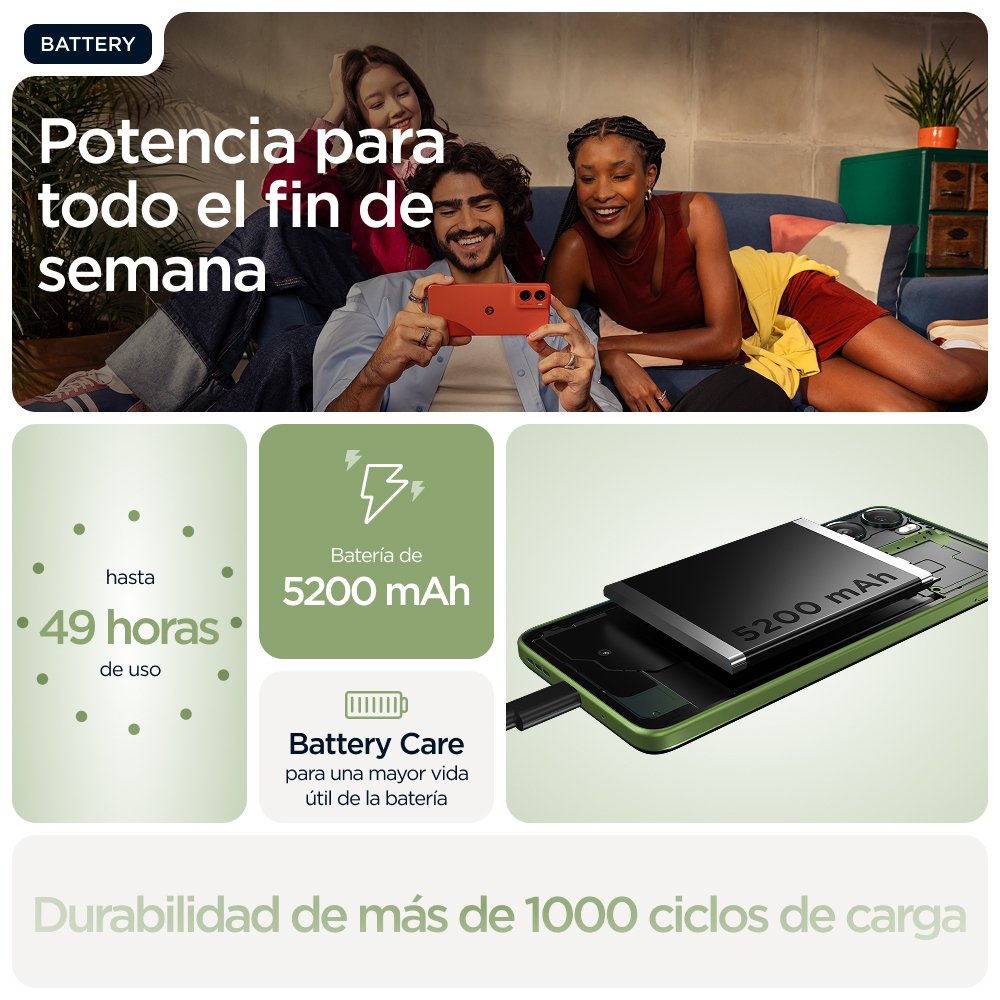 EAN 840493605289 - Motorola moto g06 17,5 cm (6.88") SIM doble Android 15 4G USB Tipo C 4 GB 256 GB 5200 mAh Verde imagen 17
