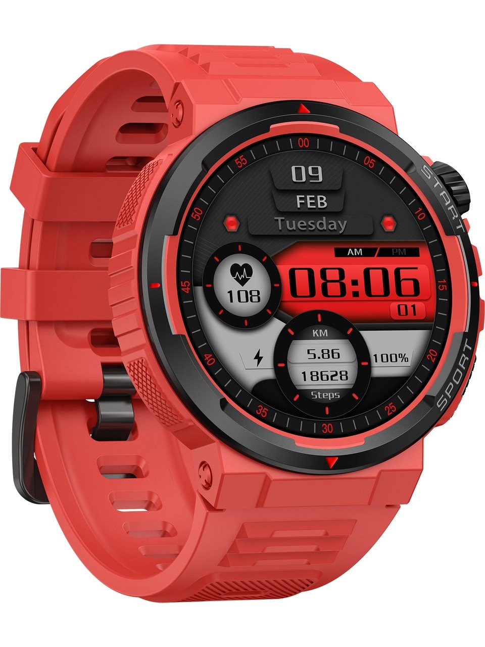 EAN 6946639813236 - Zeblaze ARES 3 PLUS 3,63 cm (1.43") AMOLED 45 mm Híbrido 466 x 466 Pixeles Pantalla táctil Negro, Rojo imagen 2