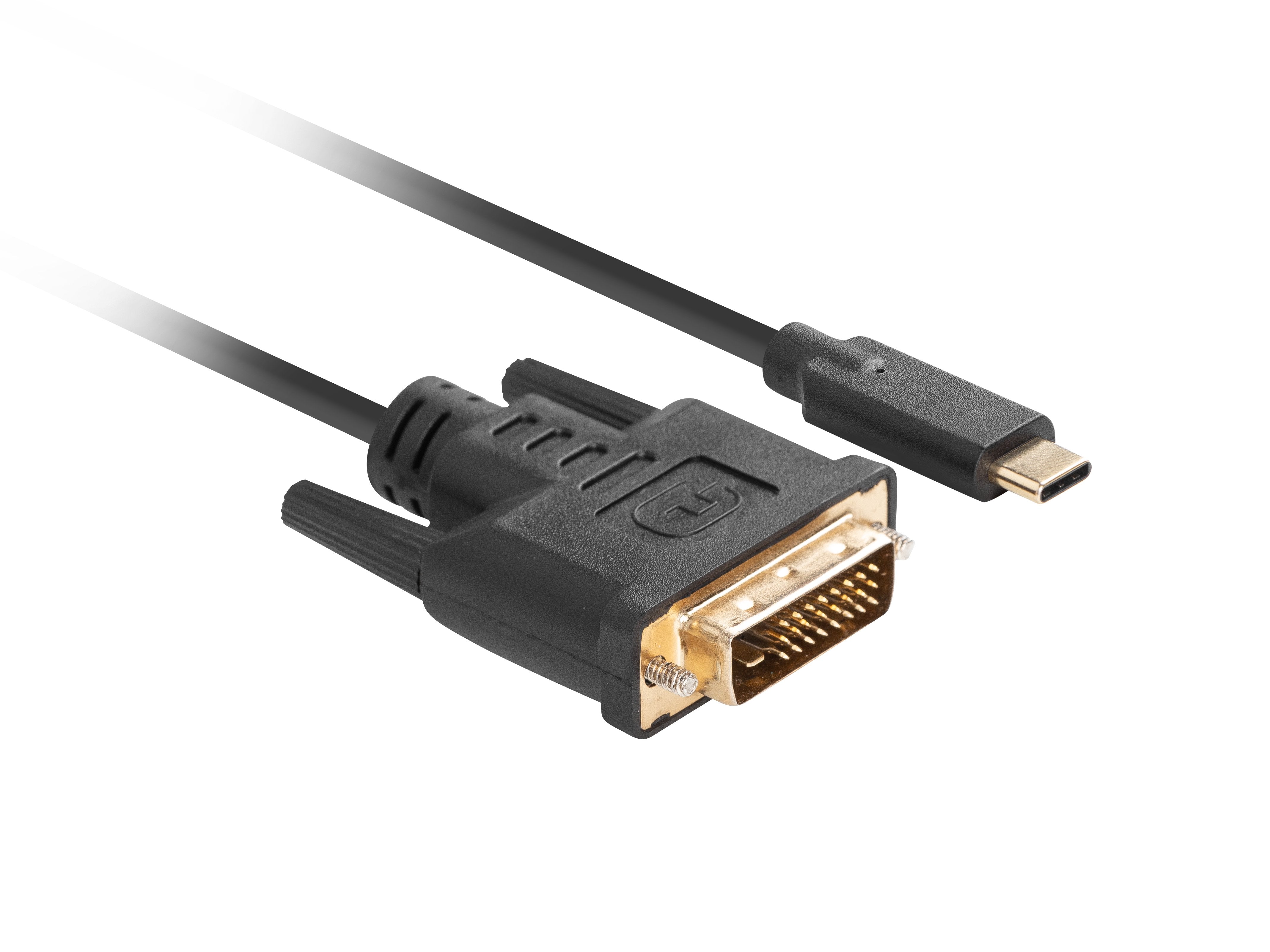 EAN 5901969436853 - Lanberg CA-CMDV-10CU-0018-BK adaptador de cable de vídeo 1,8 m USB Tipo C DVI-D Negro imagen 3
