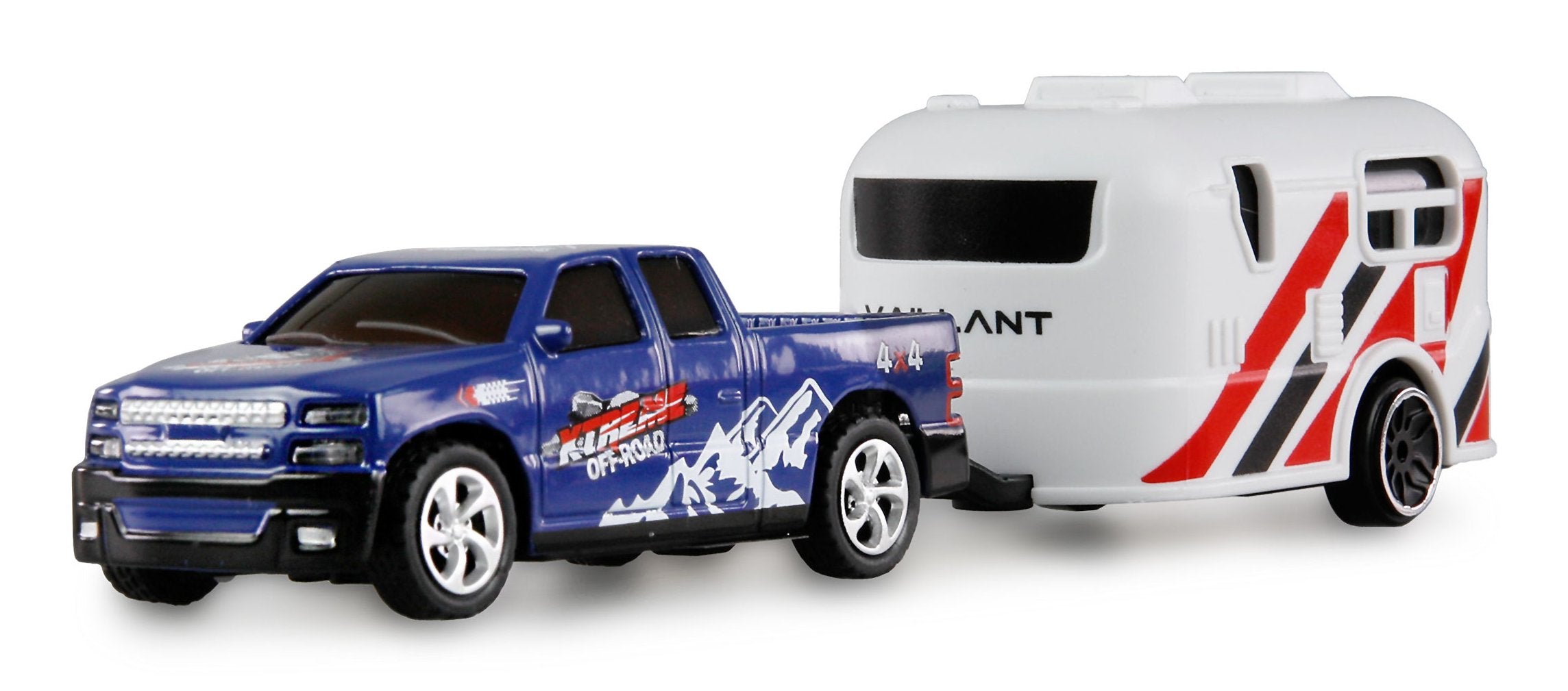 Amewi Rc Pickup Die Cam Con Wohnwagen 1:64 Rtr Azul 6+