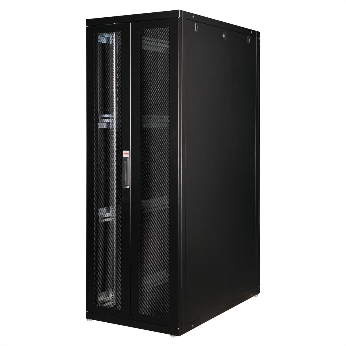 Roline 19-Zoll Serverschrank Pro 36 He, 600x1000 Bxt Schwarz Plexiglas