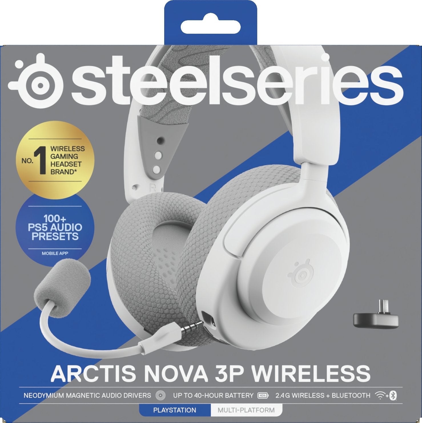 Steelseries Arctis Nova 3p Auriculares Inalámbrico Diadema Música/Uso Diario Bluetooth Blanco