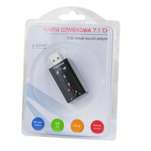 EAN 5901986040613 - Savio AK-01 tarjeta de audio 7.1 canales USB imagen 2