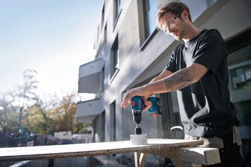 Taladro Inalámbrico Bosch Gsr 18v-45 Professional, 18 Voltios (Azul/Negro, 2 Baterías De Iones De Litio De 2,0 Ah, En Caja L) 06019k3202