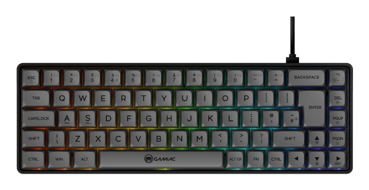 Teclado Mecánico Gamiac Tkl Rgb69g Sf Kailh Red Negro/Cinze