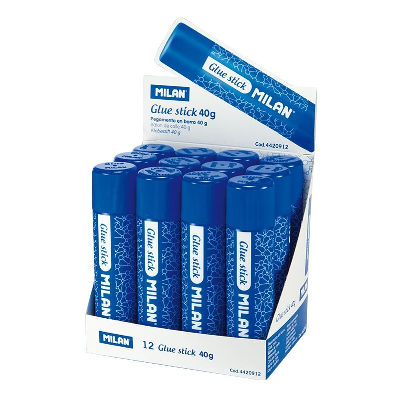 Milan Pegamento Barra 40gr Caja Expositora -12 Barras-