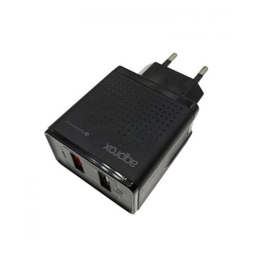 EAN 8435099526629 - Approx APPUSBWALLQC cargador de dispositivo móvil Universal Negro Corriente alterna Carga rápida Interior imagen 1