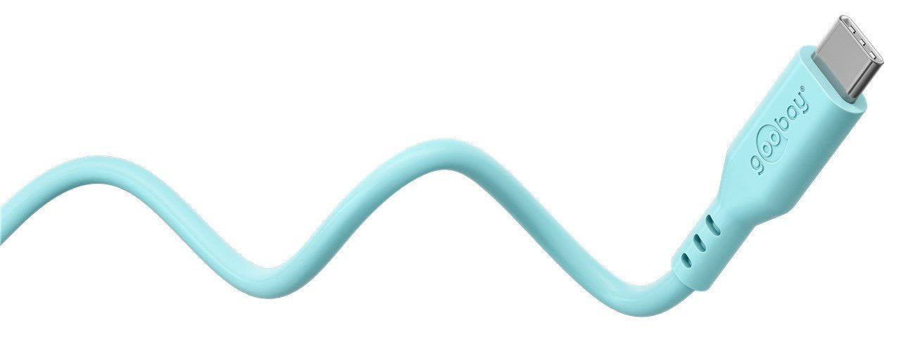 Goobay Usb-C Silicone Cable, 1.5 M, Turquoise