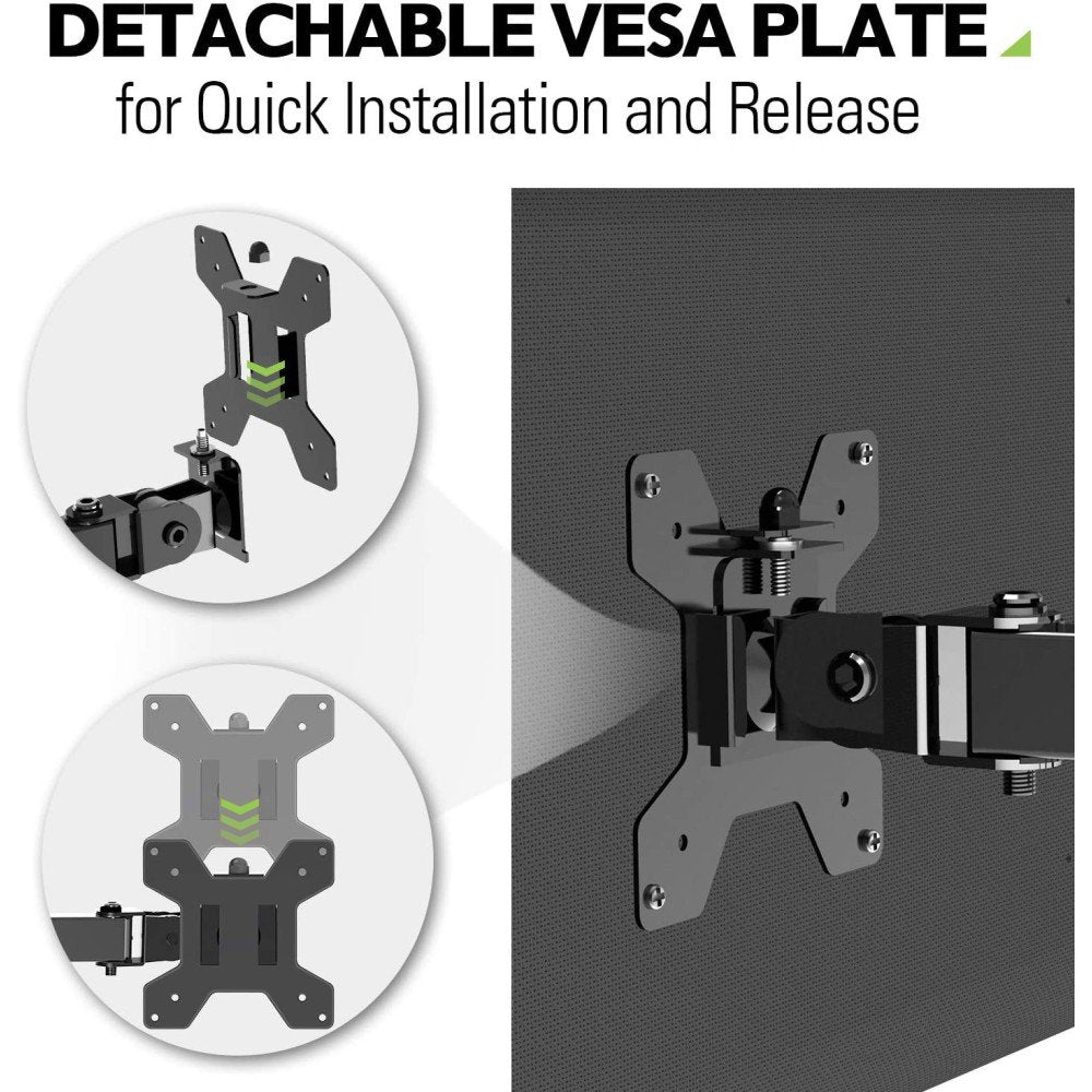 Soporte De Escritorio Giratorio Techly Ica-Lcd 503bk Para Monitor Lcd De 13-32", 8kg