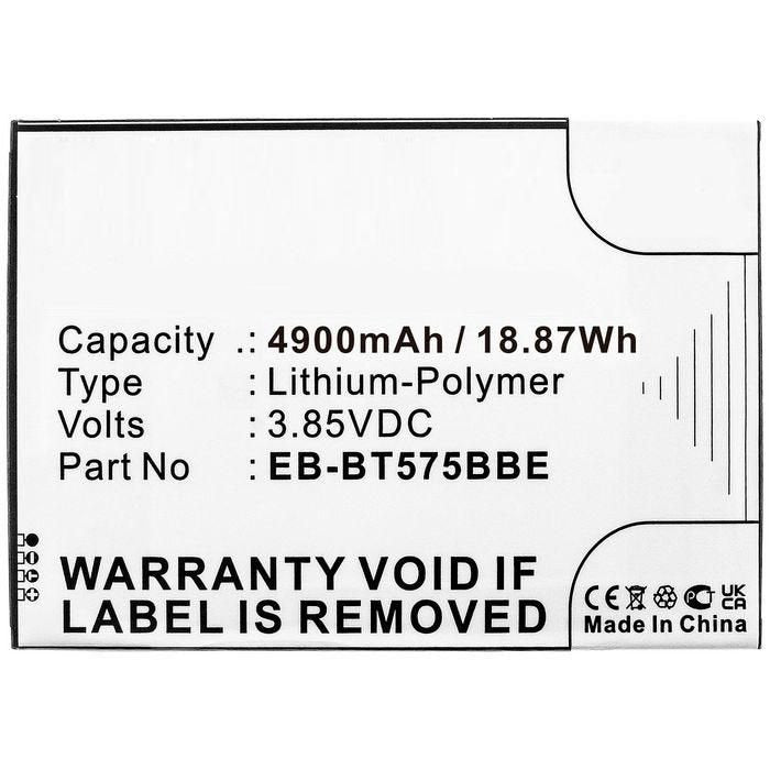 Battery 19wh Li-Polymer 3.85v  4900mah, Black For Samsung