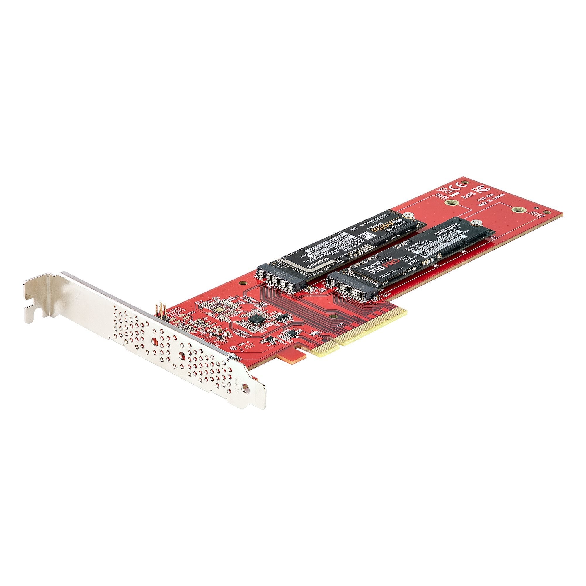 Tarjeta Startech.Com Pcie Adaptadora Para 2 Ssds M.2 Pci Express X8 O X16 A Nvme Doble O Ssds M.2 Ahci Pci Express 4.0 7 8gbps Por Unidad Con Bifurcación Windows O Linux (Dual-M2-Pcie-Card-B) Adaptador De Interfaz M.2 Ranura De Expansión A