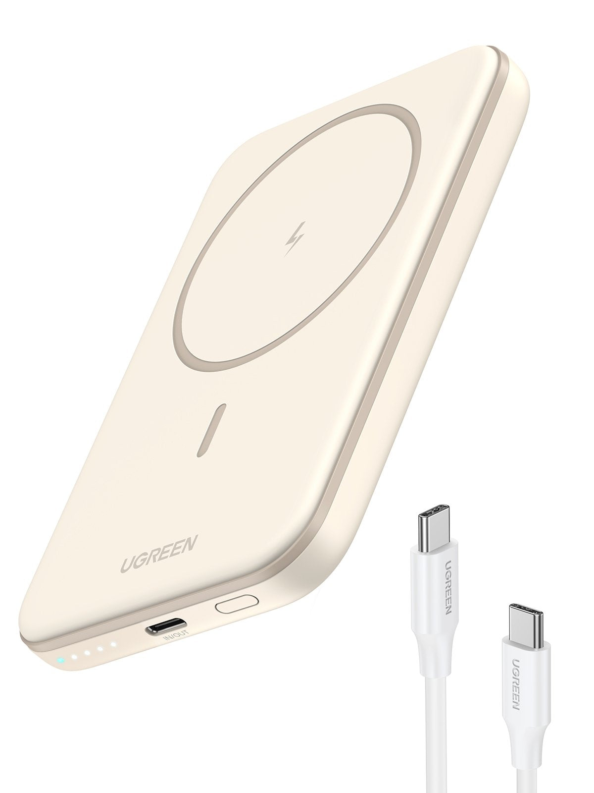 Ugreen 5000mah Mini Powerbank Wireless 15w With Magsafe White