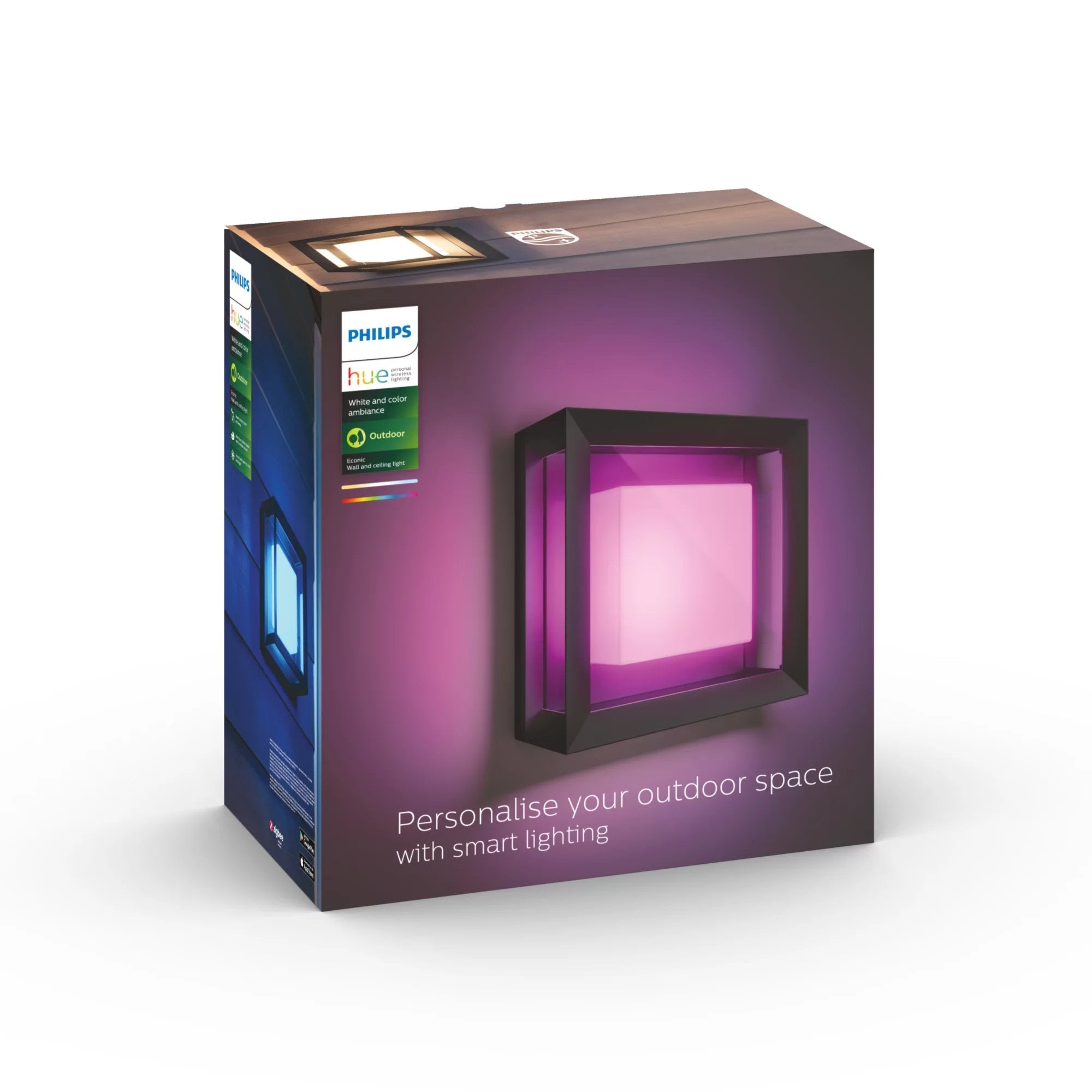 Philips Hue Econic Lampara De Pared Bombilla Led W (Equivalente 79 W)Clase A2000-6500 Knegro