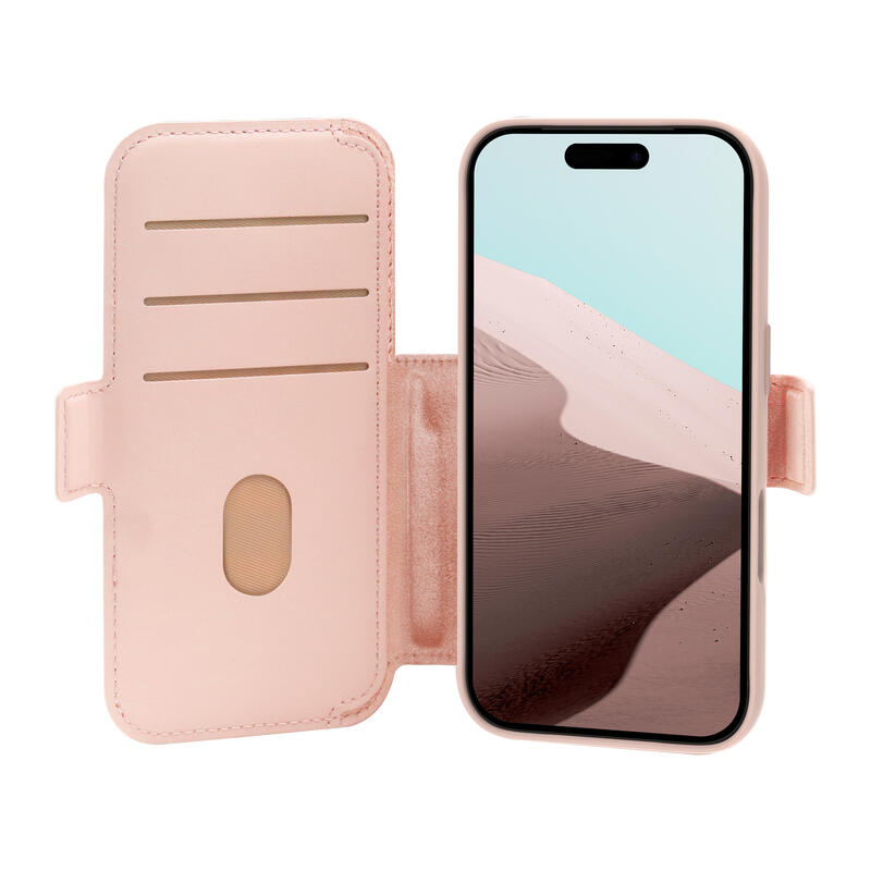 Dbramante1928 Lynge Icon Funda Con Tapa Para Teléfono Móvil Compatibilidad Con Magsafe Arena Rosa Para Apple Iphone 17 Pro