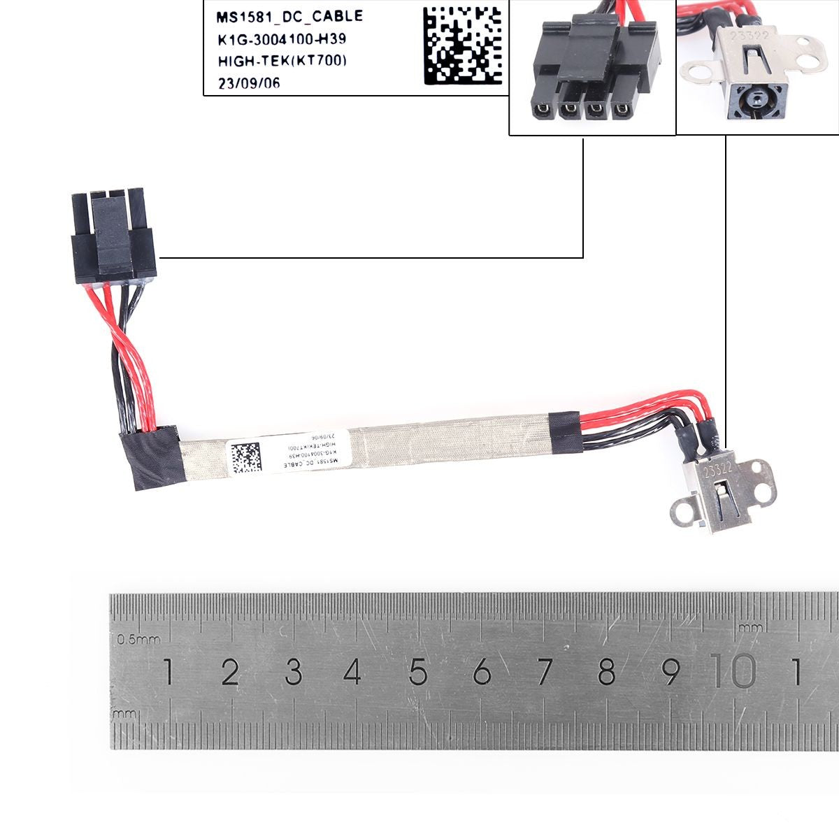 Conector Dc Jack Para Portátil Msi Katana Gf66 11Ue/Gf66 11Ug(Ms-1581) Tacn Gl66 Ms1581 K1G-3004100-H39